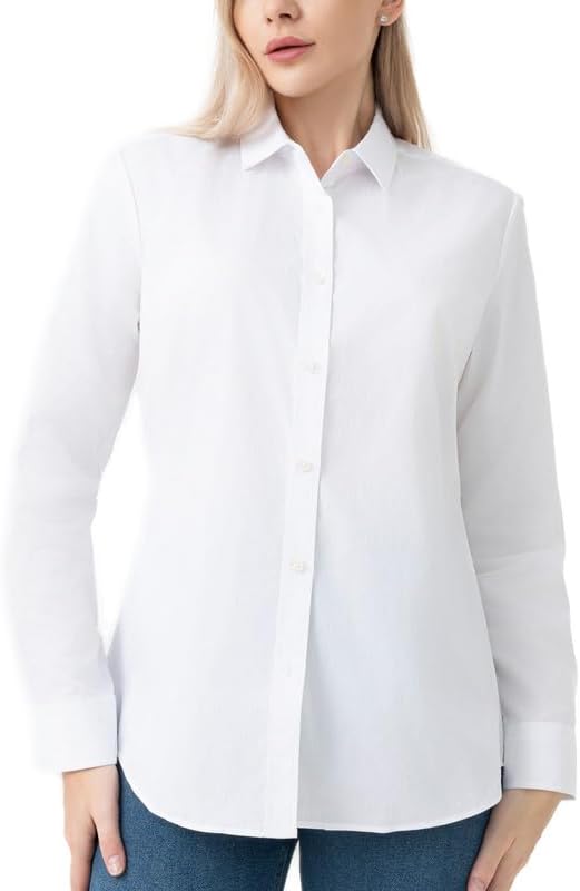 Women's Long Sleeve Button Down Dress Shirt - Image 2