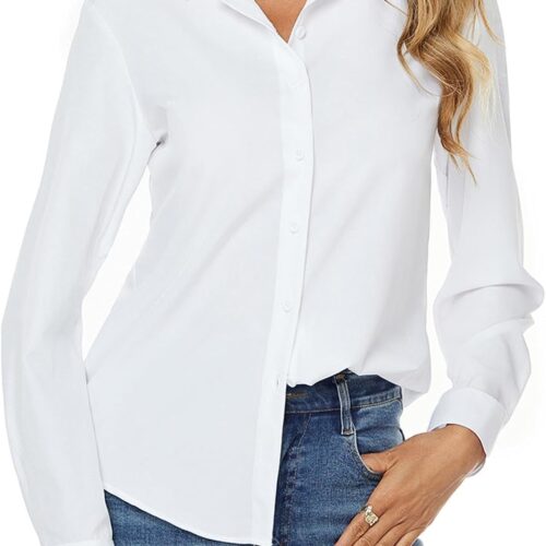 Women's Stretch Long Sleeve Wrinkle-Free Work Blouse