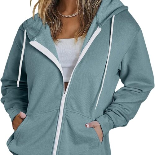 Women's Full-Zip Hoodie with Pockets