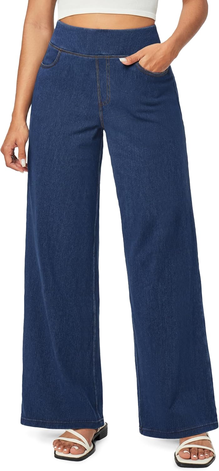 High-Waisted Loose Straight-Leg Jeans