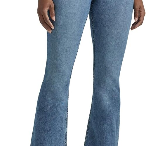 Mid-Rise Slim-Fit Slight-Flare Jeans