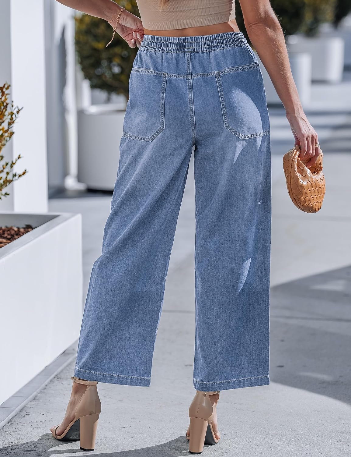 Drawstring Elastic-Waist Jeans - Image 2