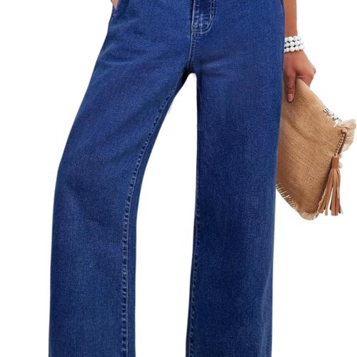 High-Waisted Cropped Straight-Leg Jeans